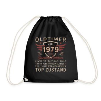 45th Birthday Classic Car July 1979 Vintage 1979 - Drawstring Bag - black - Front