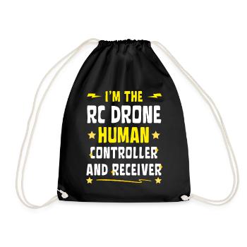 Je suis le contrôleur humain du drone RC - Sac de sport léger - noir - Devant