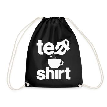 Tea Pot Sarcastic and Funny Tea Drinker - Drawstring Bag - black - Front