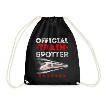 Official Train Spotter - Drawstring Bag - black - Front