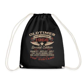 58ème anniversaire voiture classique septembre 1966 vintage 66 - Sac de sport léger - noir - Devant