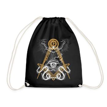 Emblème de l’œil maçonnique - Sac de sport léger - noir - Devant