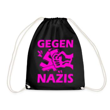 Contre le poing des nazis - Sac de sport léger - noir - Devant
