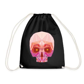Ruby Skull - Drawstring Bag - black - Front