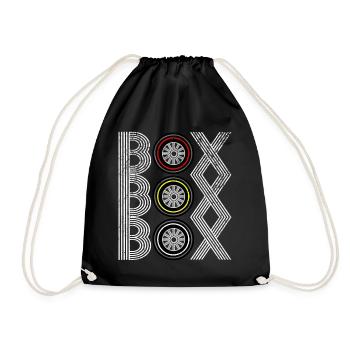 Futuristic abstract pattern with geometric - Drawstring Bag - black - Front