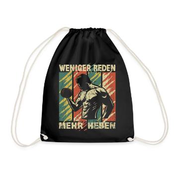 Bodybuilding mehr Heben Fitnesscenter train hard - Turnbeutel - Schwarz - Vorne