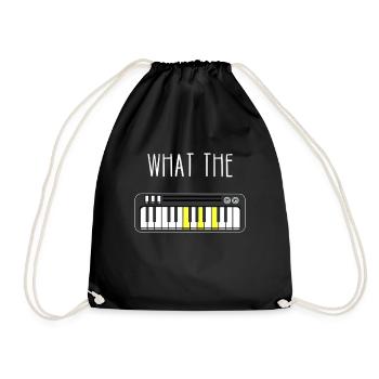 What the F? Musik Piano Klaviatur Akkord F-Dur - Turnbeutel - Schwarz - Vorne