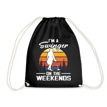 Je suis échangiste le week-end Détection de métaux - Sac de sport léger - noir - Devant