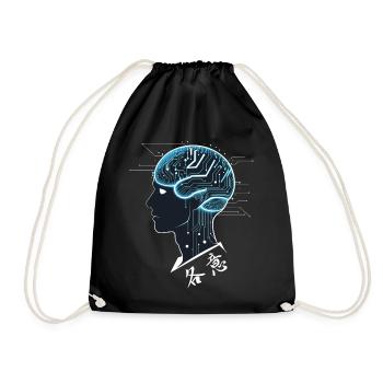 Brain AI - Drawstring Bag - black - Front
