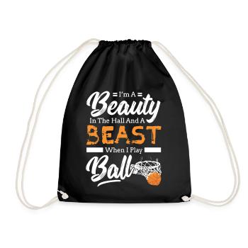 Basketball Girl I Am The Beast When I Play Ball - Drawstring Bag - black - Front