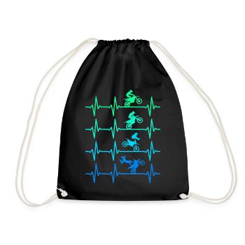 Motocross Heartbeat Enduro Supercross Dirt Bike - Sac de sport léger - noir - Devant
