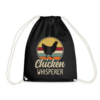Chuchotement de poulet Agriculteur Amateur de poulet de la ferme - Sac de sport léger - noir - Devant