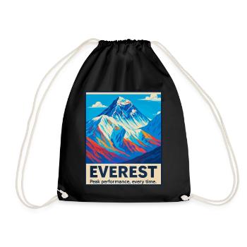 Everest – Peak Performance - Turnbeutel - Schwarz - Vorne