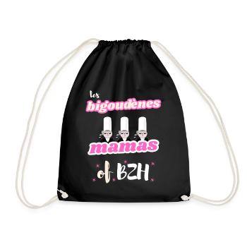 Les Bigoudènes MAMAS de Bretagne BZH - Sac de sport léger - noir - Devant