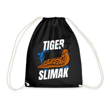 Tiger Slimak Shirt | Funny shirt - Drawstring Bag - black - Front