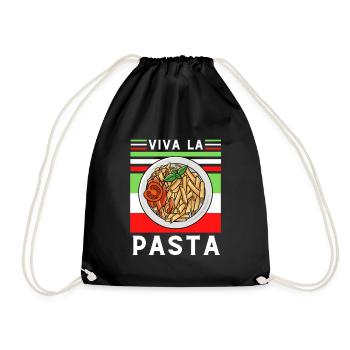Vives les Pâtes Italiennes - Sac de sport léger - noir - Devant