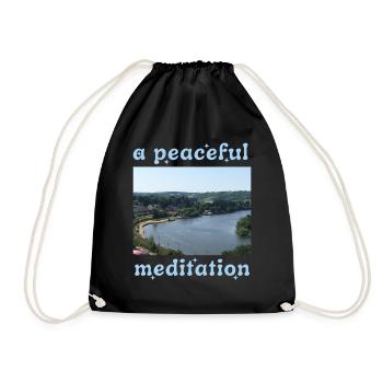 Une Méditation Calme Au Bord de La Rivière - Sac de sport léger - noir - Devant