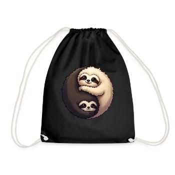 Yin Yang Paresseux - Sac de sport léger - noir - Devant