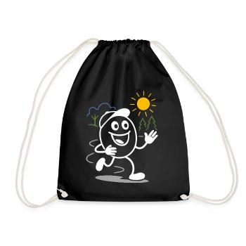 Ribbo court toute la journée en riant - Sac de sport léger - noir - Devant