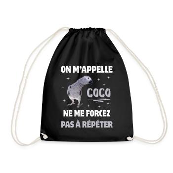 CADEAU SURNOM PERROQUET HUMOUR - Sac de sport léger - noir - Devant