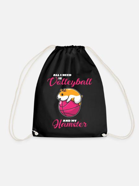 Hamster Volleyball - Turnbeutel - Schwarz