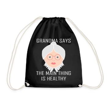 granny - Drawstring Bag - black - Front