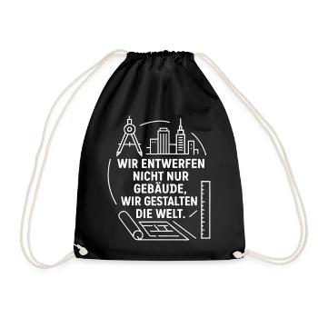 Architecture and design - Drawstring Bag - black - Front