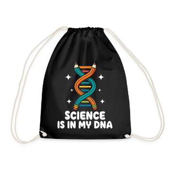 Die Wissenschaft steckt in meiner DNA Biologielehrer - Turnbeutel - Schwarz - Vorne