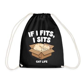 S’il convient, le chat s’assoit dans une boîte - Sac de sport léger - noir - Devant
