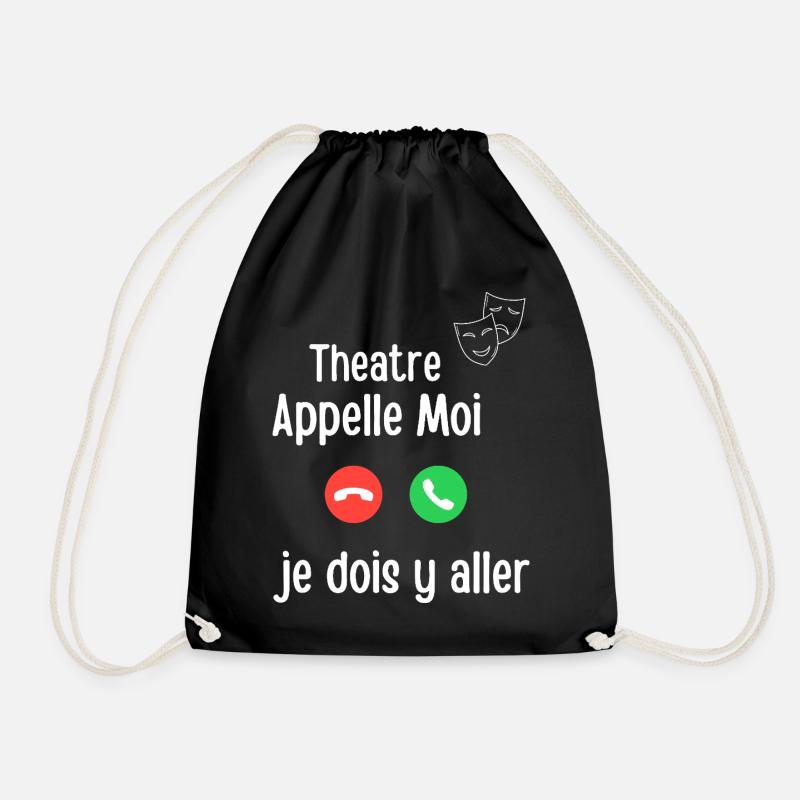 Theater Call Me Emergency - Drawstring Bag - black