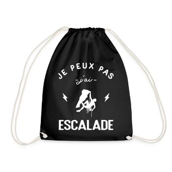 I can't I climbed climber humor - Drawstring Bag - black - Front