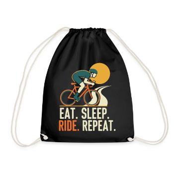 Chevaucher. Manger. Dormir. Répéter. - Sac de sport léger - noir - Devant