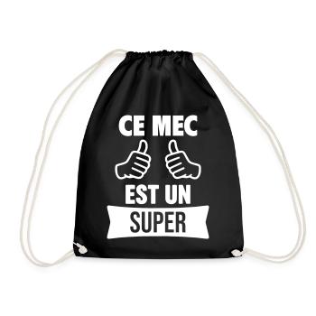 Ce Mec Est Un Super Personnalisable cadeau perso - Sac de sport léger - noir - Devant