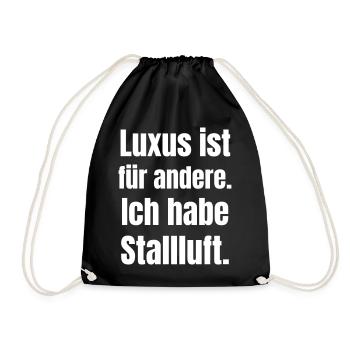 Le luxe, c’est pour les autres – Stallluft Typography - Sac de sport léger - noir - Devant