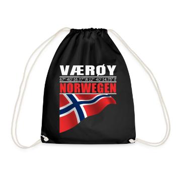 Vaeroy - Drawstring Bag - black - Front