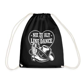 Never too old for line dancing - Drawstring Bag - black - Front