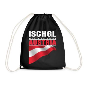 Ischgl - Turnbeutel - Schwarz - Vorne