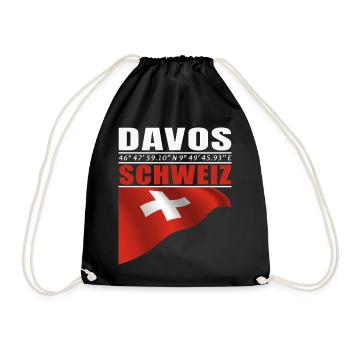 Davos - Turnbeutel - Schwarz - Vorne