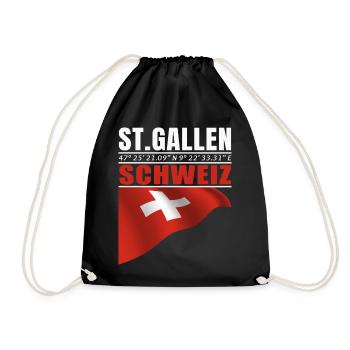 St. Gallen - Drawstring Bag - black - Front