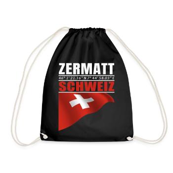 Zermatt - Drawstring Bag - black - Front