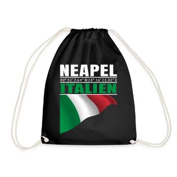 Neapel - Turnbeutel - Schwarz - Vorne