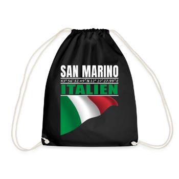 San Marino - Turnbeutel - Schwarz - Vorne
