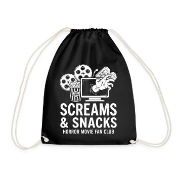 Screams and Snacks Horror Movie Club - Drawstring Bag - black - Front