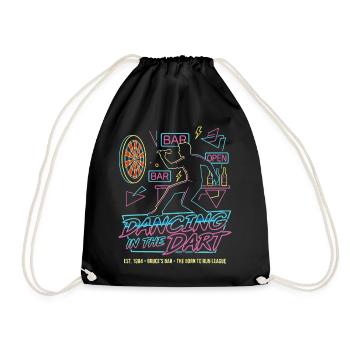 Darts Fun Shirt, Dancing in the Dart Shirt Hoodie, - Turnbeutel - Schwarz - Vorne
