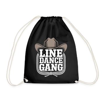 Line Dance Gang Cowboy - Drawstring Bag - black - Front