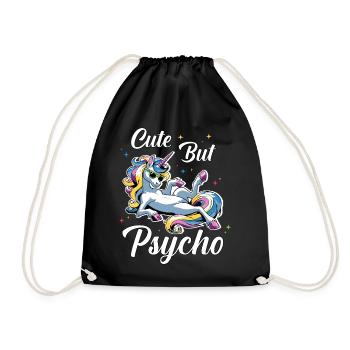 La licorne psychopathe mignonne - Sac de sport léger - noir - Devant