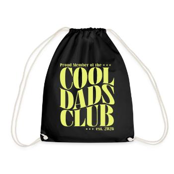 Club des papas cool - Cadeau pour futurs papas 2026 - Sac de sport léger - noir - Devant
