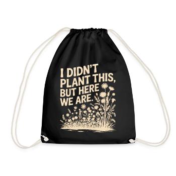 Je n’ai pas planté cette citation florale - Sac de sport léger - noir - Devant