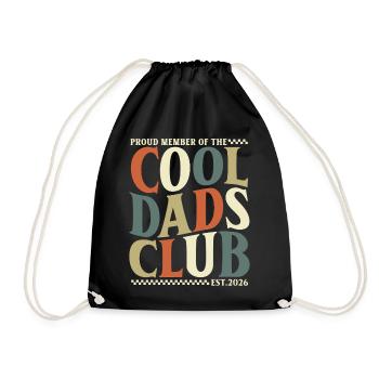 Club des papas cool - Cadeau de la fête des pères 2026 - Sac de sport léger - noir - Devant