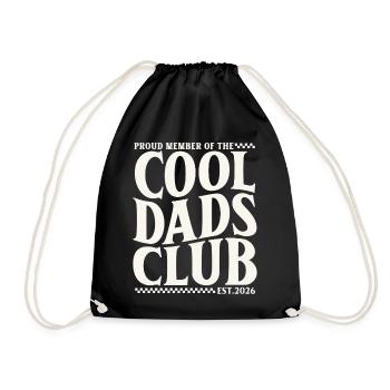 Club des papas cool - Cadeau de la fête des pères 2026 - Sac de sport léger - noir - Devant